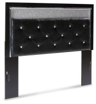Signature Design by Ashley® B1420-157 Kaydell - Black - Queen Uph Panel Headboard - Glitter Details