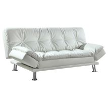 CoasterEssence 300291 Dilleston - Upholstered Tufted Convertible Sofa Bed - White