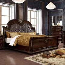 Furniture of America CM7670CK-BED Fromberg - California King Bed - Brown Cherry