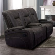 Furniture of America CM9903-LV Amirah - Glider Loveseat - Dark Gray