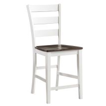Intercon KA-BS-669W-GWH-K24 Kona - Ladder Stool - Gray / White