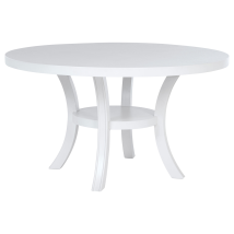 Coaster Fine Furniture 109330 Judd - Round Dining Wood Table With Shelf - Pearl White