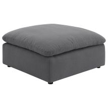 Coaster Fine Furniture 551457 Hobson - Square Upholstered Ottoman - Charcoal