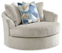 Benchcraft® 3300421 Maxon Place - Oversized Swivel Accent Chair - Stone