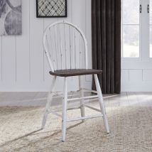 Liberty Furniture 139WH-B100024 Liberty Furniture 139WH-B100024 Farmhouse - Windsor Back Counter Chair - Two Tone White / Wood Tone