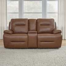 Liberty Furniture 7008SD-23P Cameron - Loveseat With Console P3 & ZG - Dakota Saddle