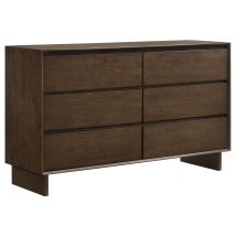 Coaster Fine Furniture 225013 Glenwood - 6-Drawer Dresser Cabinet - Warm Brown