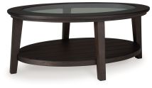 Signature Design by Ashley® T429-0 Celamar - Dark Brown - Oval Cocktail Table