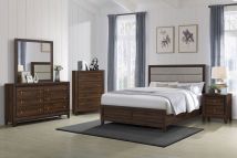 Coaster Fine Furniture 223441Q-S5 Welsley - 5 Piece Queen Bedroom Set - Walnut
