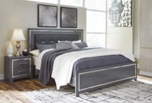 Ashley Furniture B214B15 Ashley Furniture B214B15 Lodanna - King Panel Bed With Roll Slats - Gray