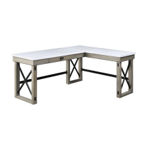 ACME OF00055 Talmar - Writing Desk - Marble Top & Rustic Oak Finish