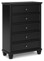 Ashley Furniture B687-46 Lanolee - Five Drawer Chest - Black