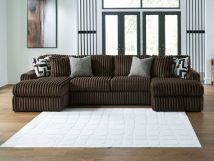 Ashley Furniture 98104S5 Ashley Furniture 98104S5 Midnight-Madness - 3-Piece Double Chaise Sectional - Chocolate