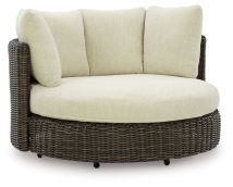 Ashley Furniture P711-810 Kimora - Swivel Lounge Chair With Cushion - Beige / Dark Brown