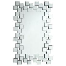 CoasterEssence 901838 Pamela - Rectangular Frameless Wall Mirror - Silver