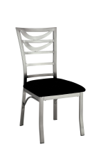 Furniture of America CM3729SC-2PK Roxo - Side Chair (Set of 2) - Silver / Black
