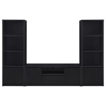 Coaster Fine Furniture 706222-SET Winfield - 3 Piece Entertainment Center With TV Stand - Black