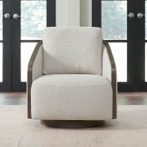 Liberty Furniture 722-ACH16 Liberty Furniture 722-ACH16 Nora - Upholstered Swivel Accent Chair - Dark Brown / White