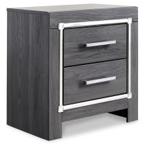 Ashley Furniture B214-92 Lodanna - Two Drawer Night Stand - Gray