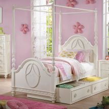 ACME BD02261T Dorothy - Twin Post Bed - Ivory