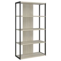 CoasterEssence 805883 Loomis - 72" 4-Shelf Bookshelf - Whitewashed Gray