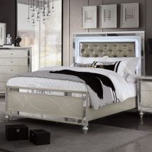 Furniture of America CM7891Q-BED Manar - Queen Bed - Silver