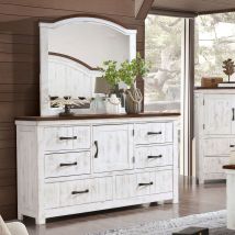 Furniture of America CM7962D Alyson - Dresser - Distressed White / Walnut