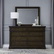 Liberty Furniture 512-BR-DM Arden Road - Dresser & Mirror - Satin Cherry