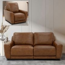 Liberty Furniture 6000HN-UPH-SOREC Liberty Furniture 6000HN-UPH-SOREC Blake - Sofa & Recliner - Venetian Honey