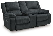 Ashley Furniture 7650496 Ashley Furniture 7650496 Draycoll - Dbl Rec Pwr Loveseat W/Console - Slate