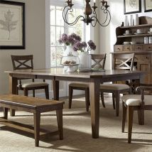 Liberty Furniture 382-T4408 Hearthstone Ridge - Rectangular Leg Table - Dark Brown