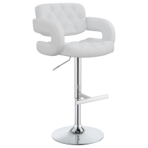 CoasterEssence 102557 Brandi - Adjustable Bar Stool - Chrome And White