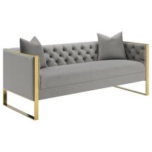 CoasterElevations 509111 Eastbrook - Velvet Upholstered Tufted Sofa - Gray