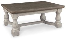 Ashley Furniture T814-1 Havalance - Rectangular Cocktail Table - Gray / White