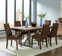 CoasterEssence 106581-S7 Spring Creek - 7 Piece Rectangular Dining Table Set - Chocolate
