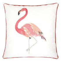 Furniture of America PL8045-2PK Lina - Pillow (Set of 2) - Ivory / Pink Fabric