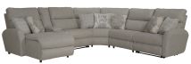 Jackson Furniture Industries 626/14/17/18/19/15/12-46 Jackson Furniture Industries 626/14/17/18/19/15/12-46 McPherson - 6 Piece Power Reclining Sectional With Lay-Back LSF Chaise And 2 Lay-Flat Reclining Seats - Beige
