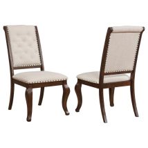 CoasterEssence 110312 Brockway - Upholstered Dining Chair (Set of 2) - Barley Java