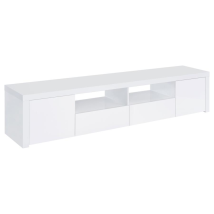 Coaster Fine Furniture 704262 Jude - 2 Door Engineered Wood TV Stand - High Gloss White