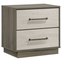 Coaster Fine Furniture 224982 Fenwick - 2-Drawer Nightstand Bedside Table - Gray Oak
