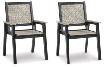 Signature Design by Ashley® P384-603A Mount Valley - Black / Driftwood - Arm Chair (Set of 2)
