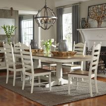 Liberty Furniture 278-CD-72PS Springfield - 7 Piece Double Pedestal Table Set - White