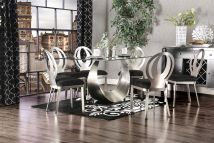 Furniture of America CM3726T-TABLE Orla - Dining Table - Silver / Black