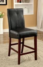 Furniture of America CM3824PC-2PK Bonneville - Counter Height Chair (Set of 2) - Brown Cherry / Black