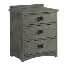 Intercon OP-BR-5803-PEW-C Oak Park - Nightstand - Brushed Pewter