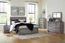 Ashley Furniture B1290/31/36/71/98 Ashley Furniture B1290/31/36/71/98 Bronyan - Queen Panel Bed - 4 Pc. - Dresser, Mirror, Queen Bed - Dark Gray
