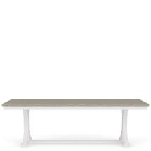 Riverside Furniture 37253 Cora - Trestle Dining Table - Cloud / Fog