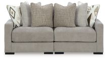 Benchcraft® 20305S1 Benchcraft® 20305S1 Aslan Court - 2-Piece Loveseat Sectional - Pebble