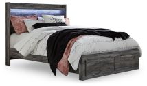 Ashley Furniture B221B5 Ashley Furniture B221B5 Baystorm - Queen Panel Bed With 2 Storage Drawers - Gray