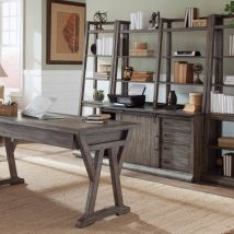Liberty Furniture 466-HOJ-5PD Stone Brook - 5 Piece Home Office Desk Set - Dark Brown